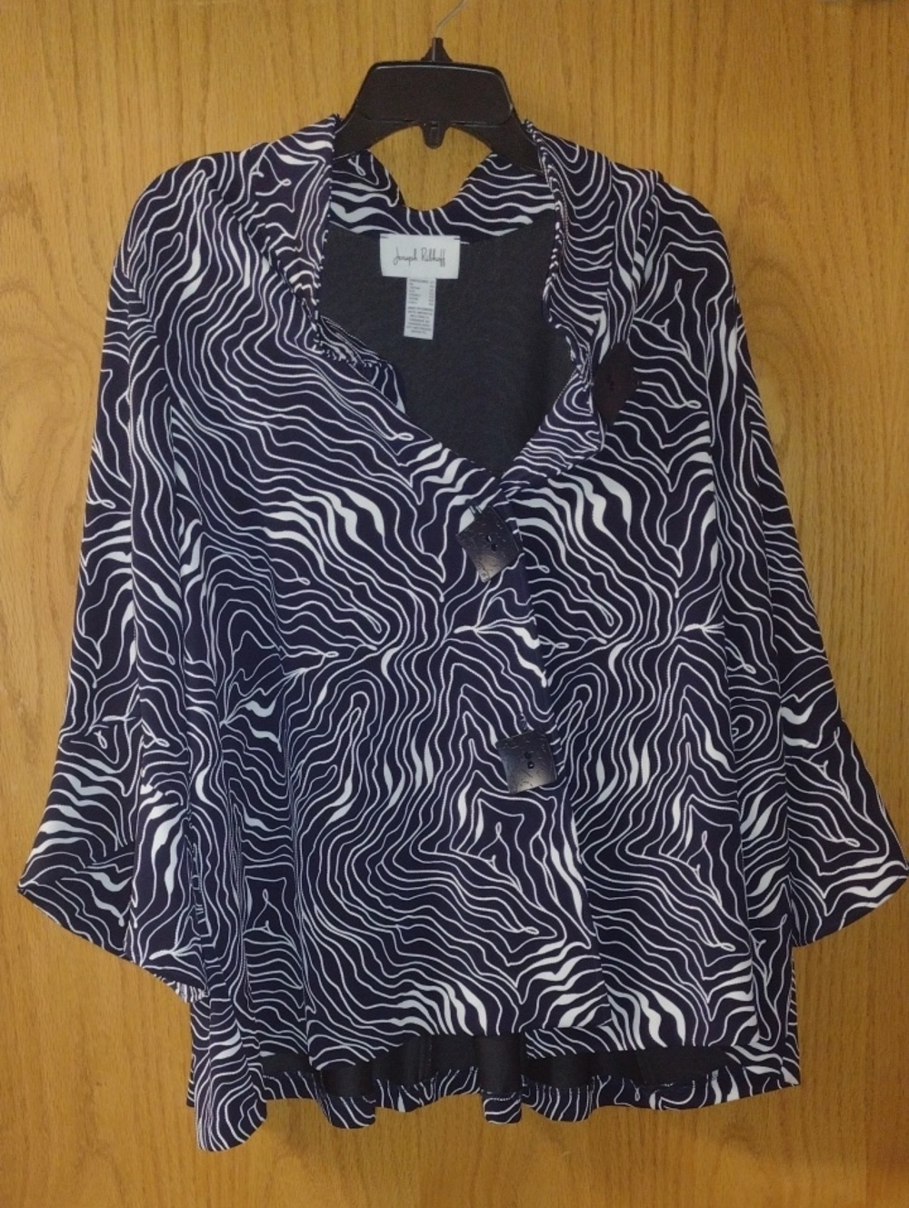 Joseph Ribkoff Black & White Striped Motif Jacket (J1401)